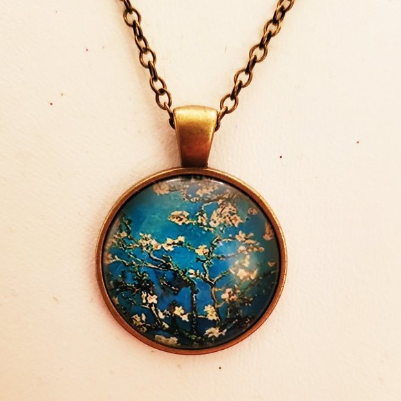 Vintage Style Van Gogh Oil Painting Necklace / Art Style Necklace / Art Ornament - Picture 2 of 3
